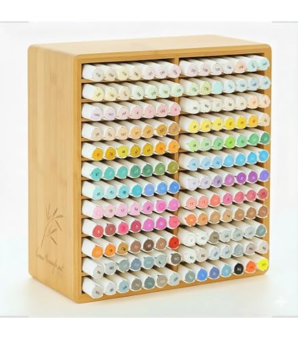 Amazon.com : TIKSPCAE Marker Organizer for 168 Markers,Bamboo
